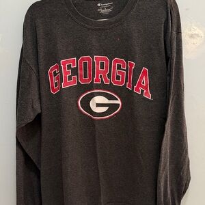 University of Georgia Georgia Graphic Long Sleeve Shirt - Black and Red